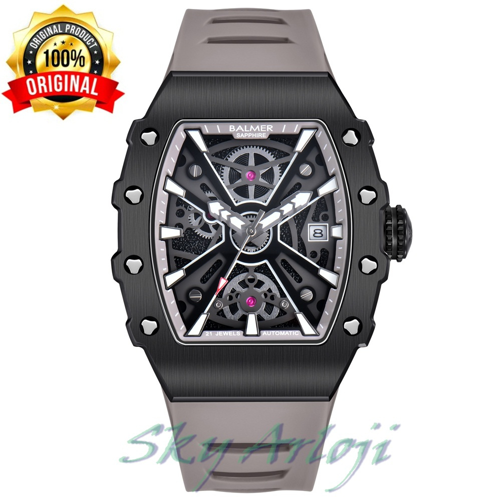 Balmer 8836 Jam Tangan Pria Automatic Sapphire Glass-Abu
