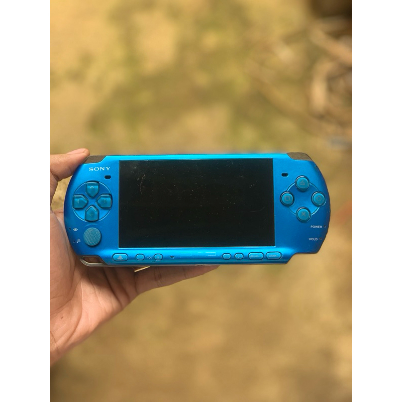PSP 3006 BIRU SECOND NYALA ADA MINUS + MMC SONY 16 GB