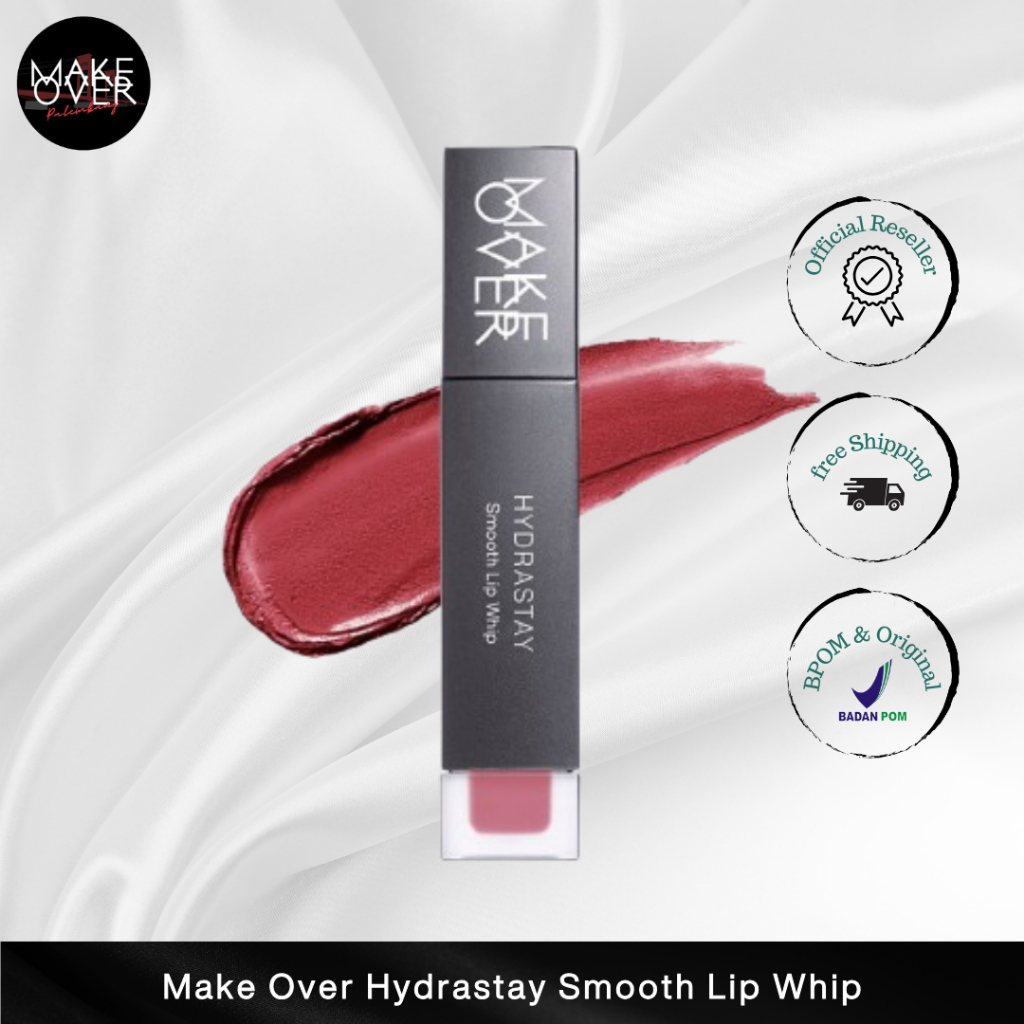 MAKE OVER Hydrastay Smooth Lip Whip 6.5 g - Lipcream Untuk Bibir Kering Smooth Ringan Lembab Lembut 