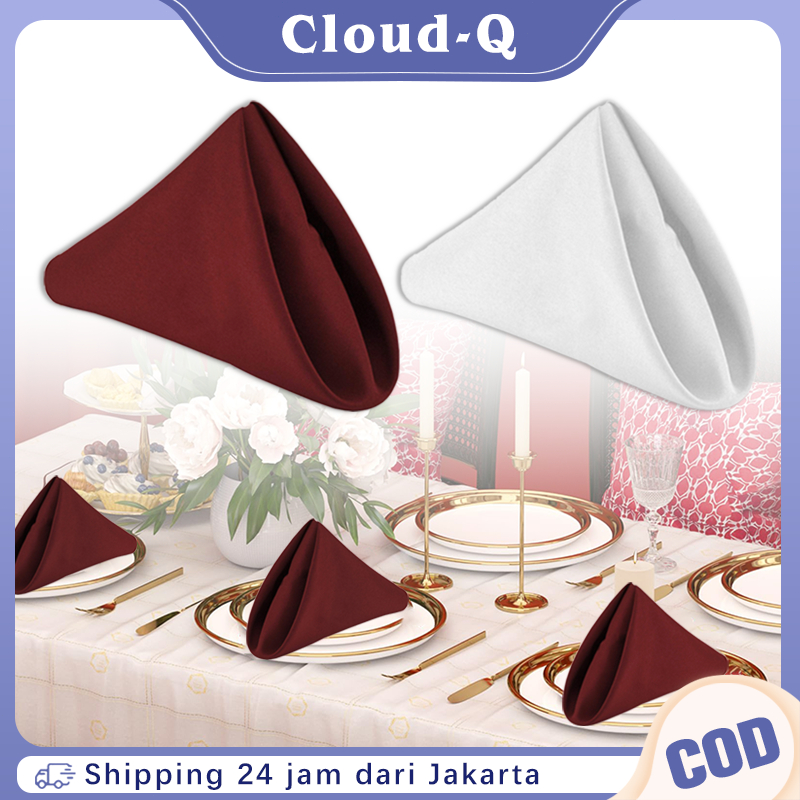Serbet Napkin Lap Makan Kain Serbet Napkin Full Cotton Untuk Hotel Restoran Cafe Rumah Makan
