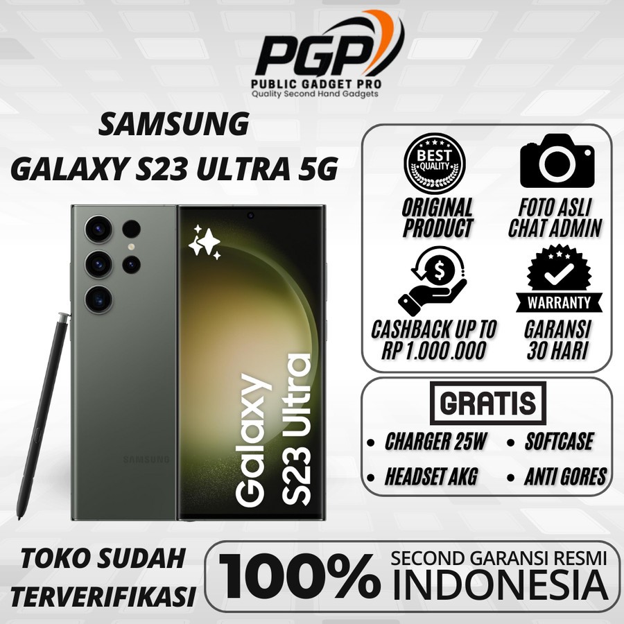 SEIN | Samsung Galaxy S23 Ultra 5G 12/512GB 12/256GB Second Resmi Indonesia