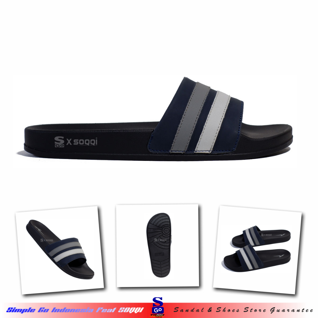 Ando Rapha Sendal Selop Pria Karet Ringan Original Sandal Slop Cowok Kekinian 40-43