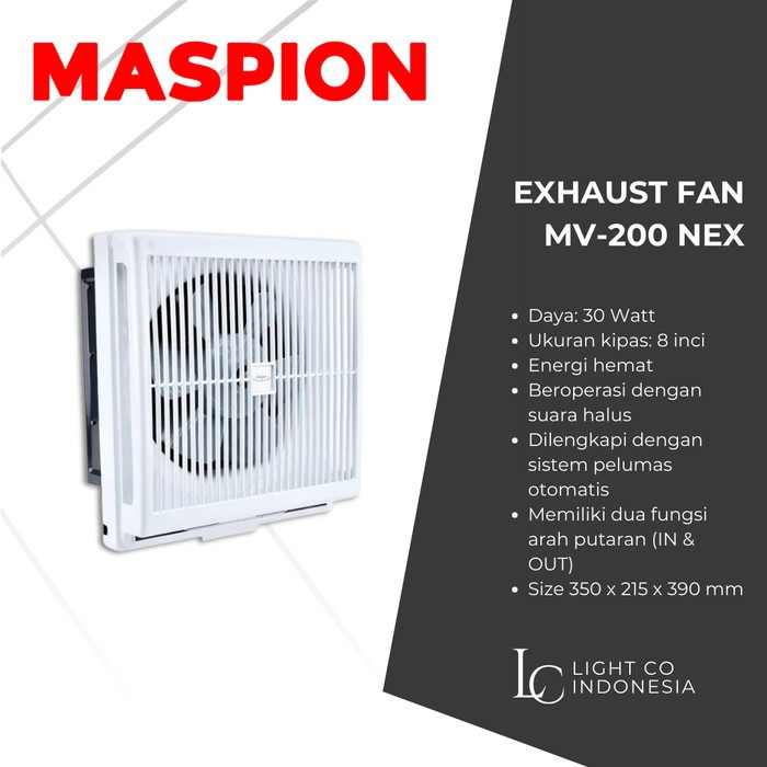 MASPION EXHAUST FAN MV - 200 NEX