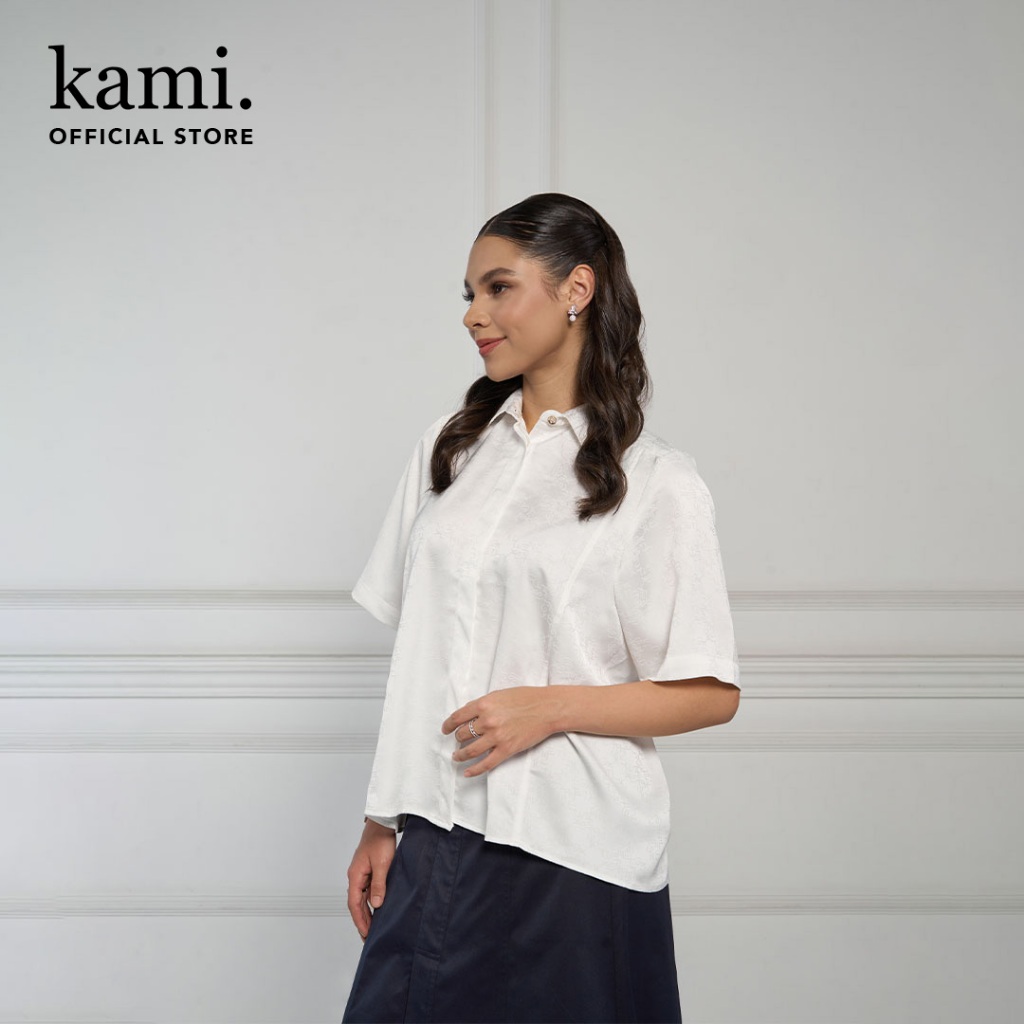 Kami Asha Short Sleeve Top Atasan Lengan Panjang Wanita