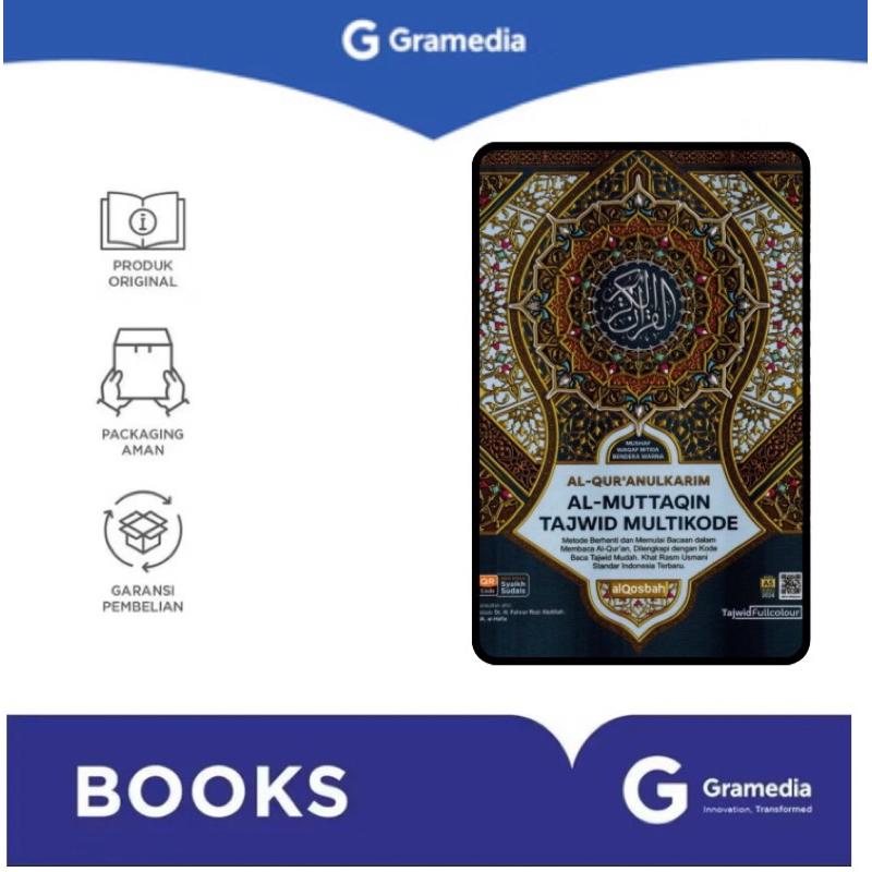 Al-Quran Qosbah Al-Muttaqin Tajwid Multikode A5