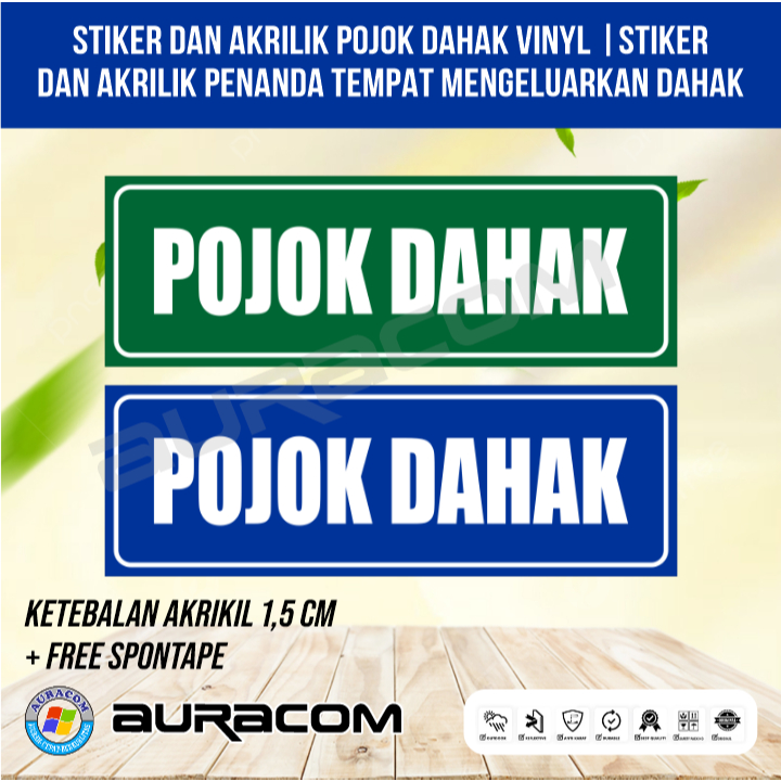 

STIKER DAN AKRILIK POJOK DAHAK VINYL |STIKER DAN AKRILIK PENANDA TEMPAT MENGELUARKAN DAHAK(E33)