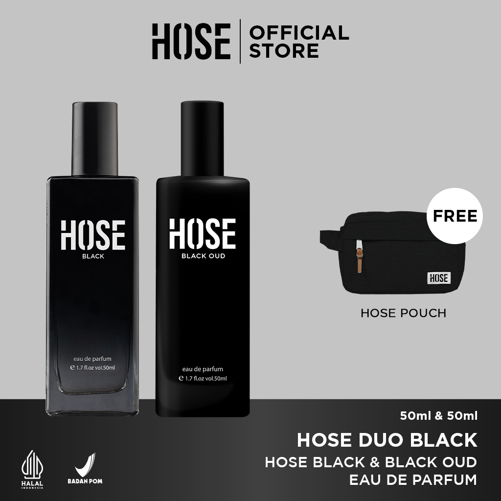 [FREE POUCH] Hose Duo Black Parfume Set - Black Oud + Black EDP