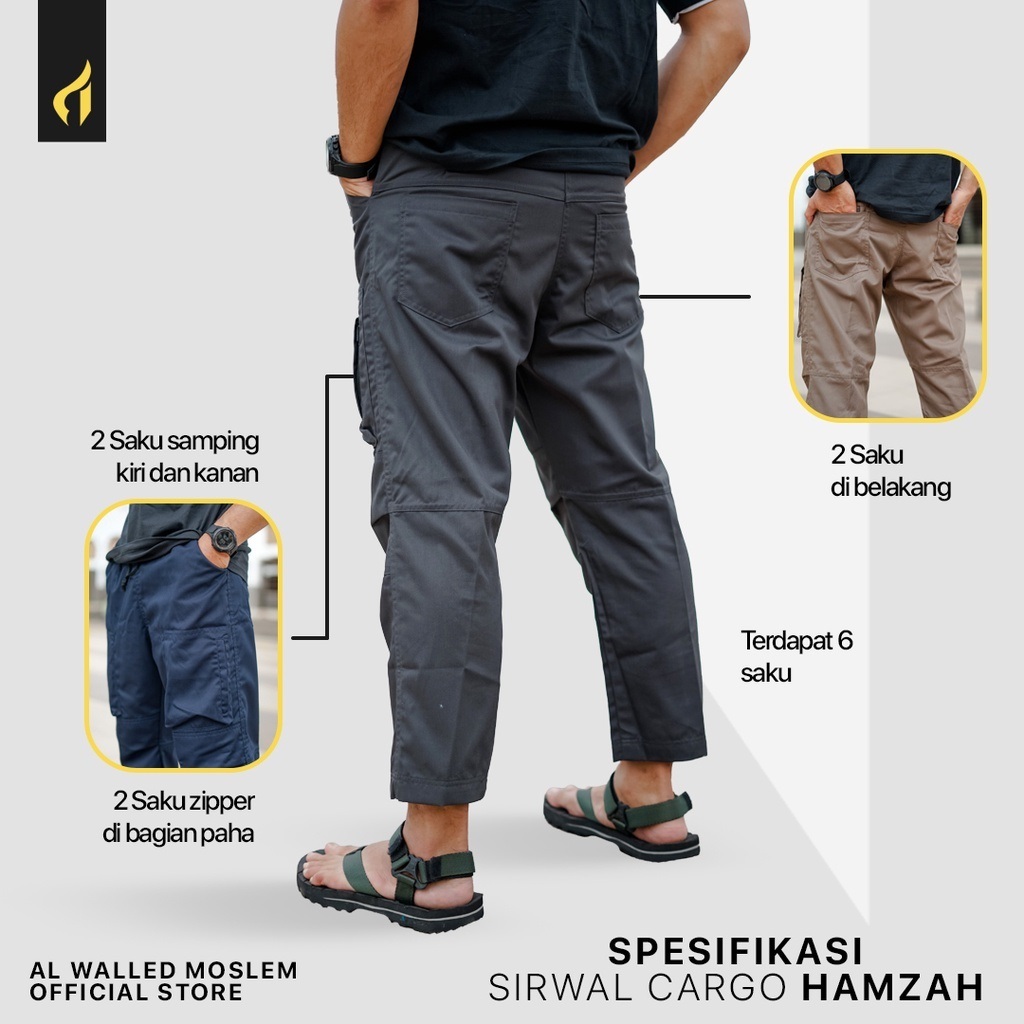Celana Sirwal Cargo Pria Dewasa