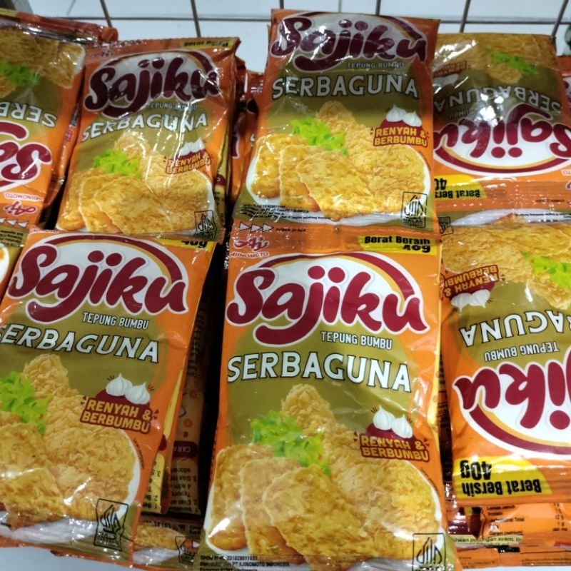 

SAJIKU TEPUNG BUMBU SERBAGUNA 40 GRAM RENCENG/TEPUNG BUMBU 40 GR @10 pcs