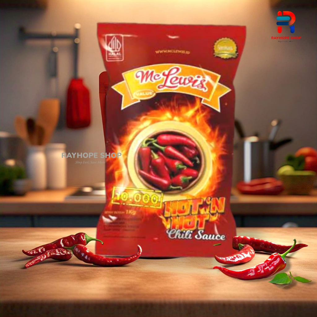 PROMO Mc Lewis Saos Saus Sauce Value Hot n Hot Cabe Chilli 1 Kg Sambal Sambel Usaha Kuliner kekinian