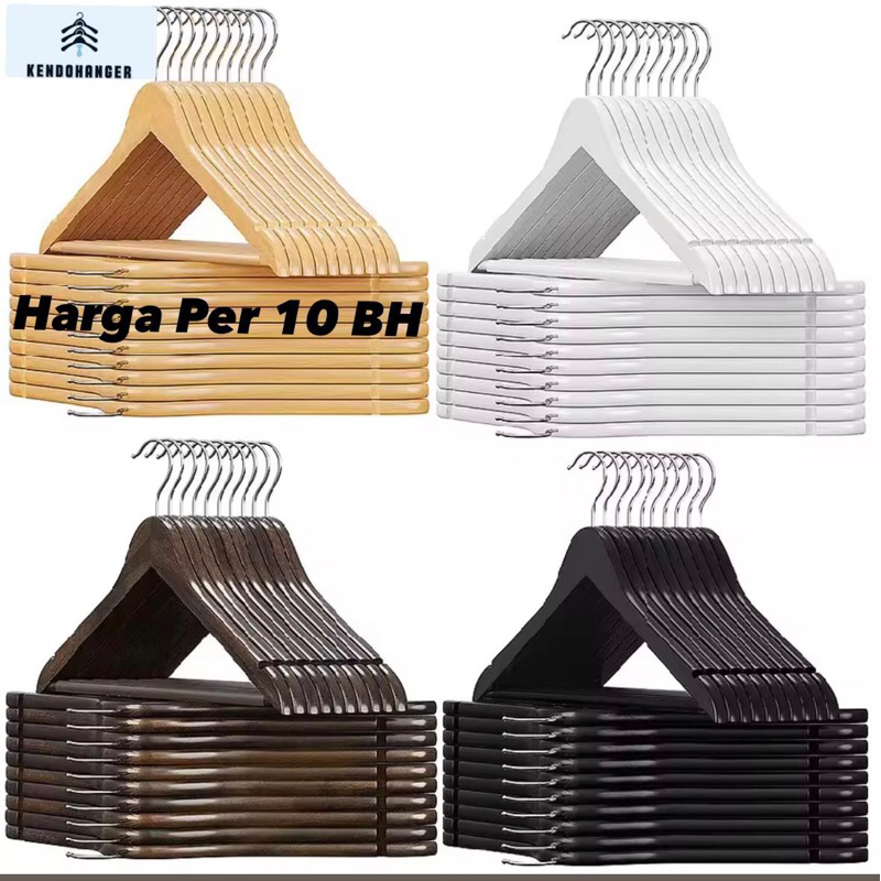 HANGER KAYU PALANGAN MEWAH HARGA PER 10 BH