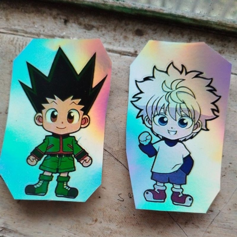 

Sticker Anime Hologram Killua dan Gon