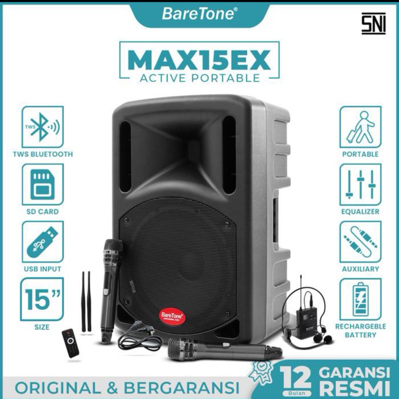 Speaker portable Baretone 15"Max 15EX