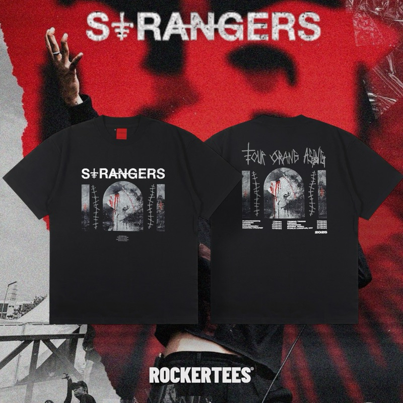 Ready Stock - LUDENS SECT X STRANGERS - TOUR ORANG ASING BLACK T-SHIRT | ORIGINAL MERCHANDISE