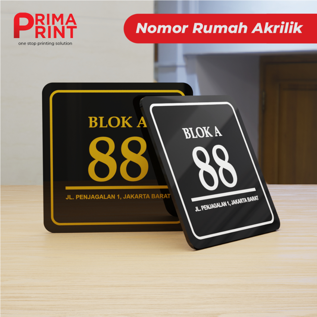 Nomor Rumah Papan Akrilik Angka Tahan Air I Nomor Rumah Kos Angka Blok Rumah
