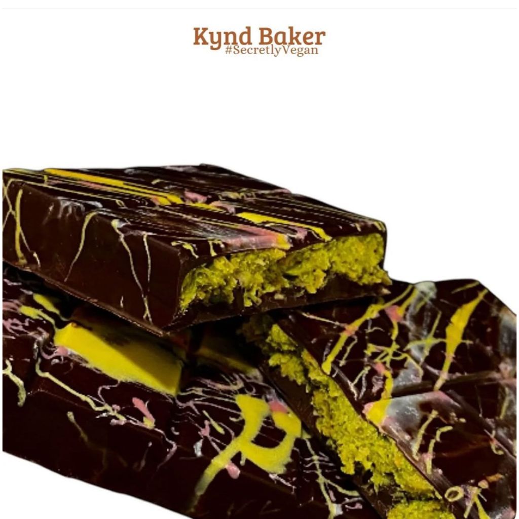 

Kynd BAker Chocolate Dubai kunafa Hazelnut Pstachio Plant Based Vegan Vegetarian dairy free