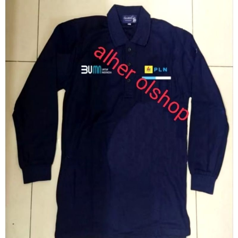Kaos PLN baju PLN seragam PLN kaos kerah PLN baju polo katun PLN baju kerah PLN kaos BUMN PLN baju B