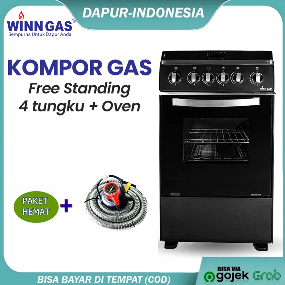 Winn Gas Kompor Gas Free Standing 4 tungku + Oven W 5060A