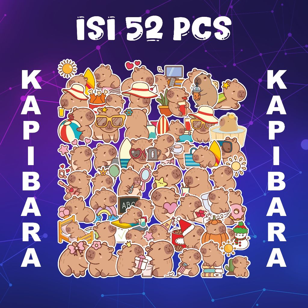 

Stiker Pack Kapibara (52 PCS) – Premium, Waterproof, & Tahan Lama!