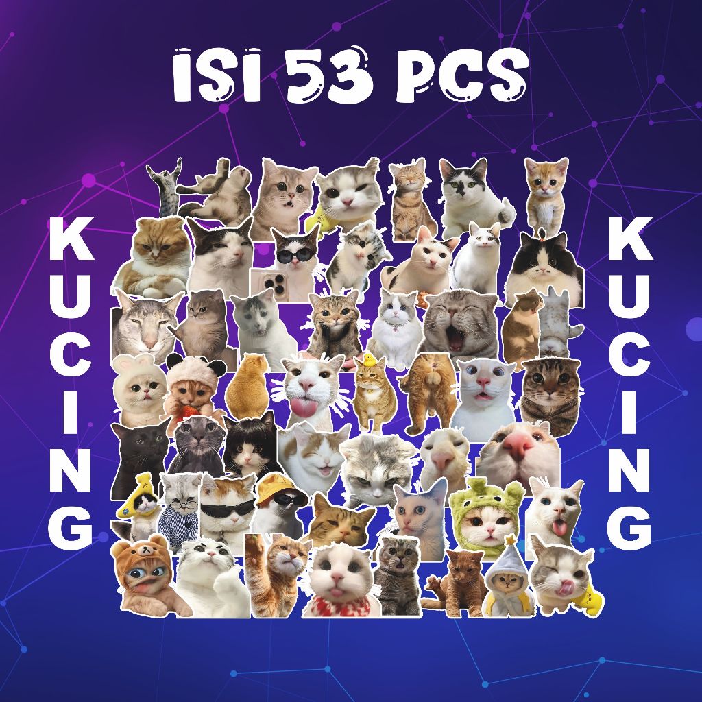 

Stiker Pack Meme Kucing Viral (53 PCS) – Premium, Waterproof, & Tahan Lama!