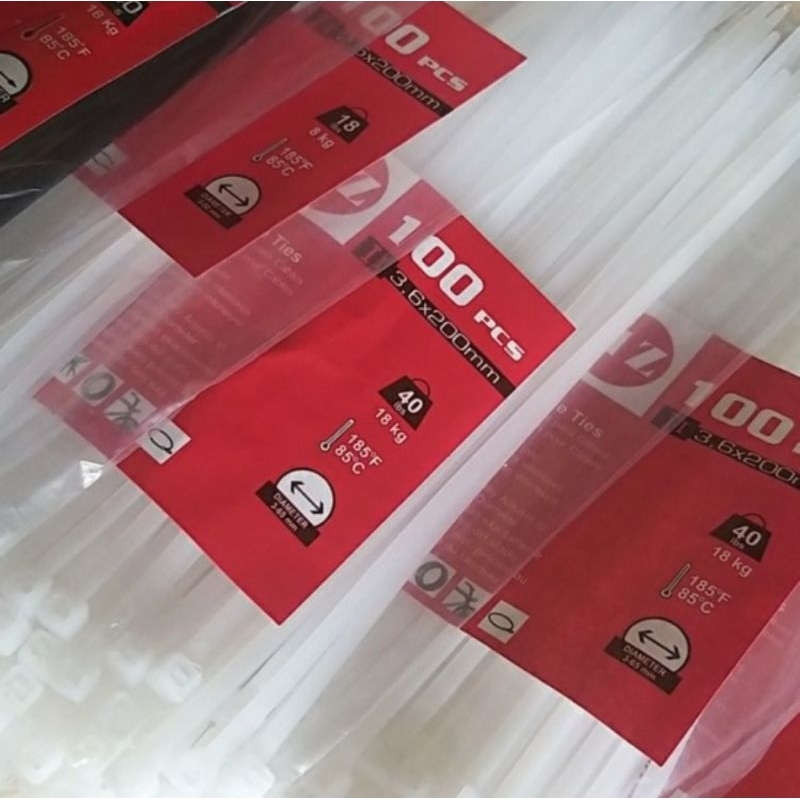 

Kabel Tis / Kabel Ties / Cable Tie nylon puith 15 Cm uk2.5mm