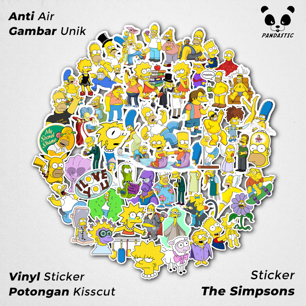 

Stiker Tempel The Simpson Kartun Film Paper Vinyl Dekorasi Laptop Koper Tumbler Kulkas DIY