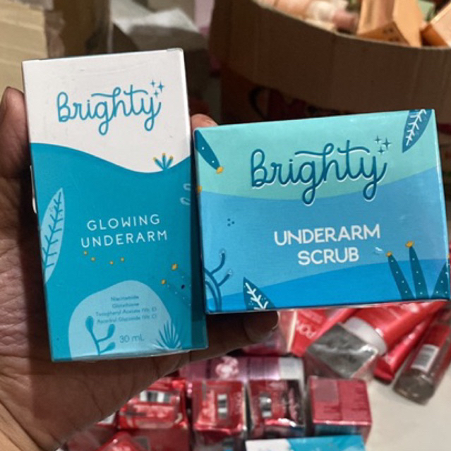 Brighty Pemutih Dan Pencerah Daerah Lipatan Ketiak / Ketek / Selangkangan Gel & Scrub Paket Bundling
