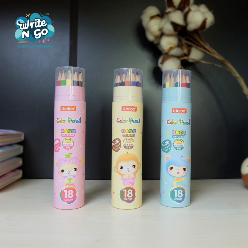 

WEIBO PENCIL COLOR SET TABUNG - PENSIL WARNA TABUNG LUCU