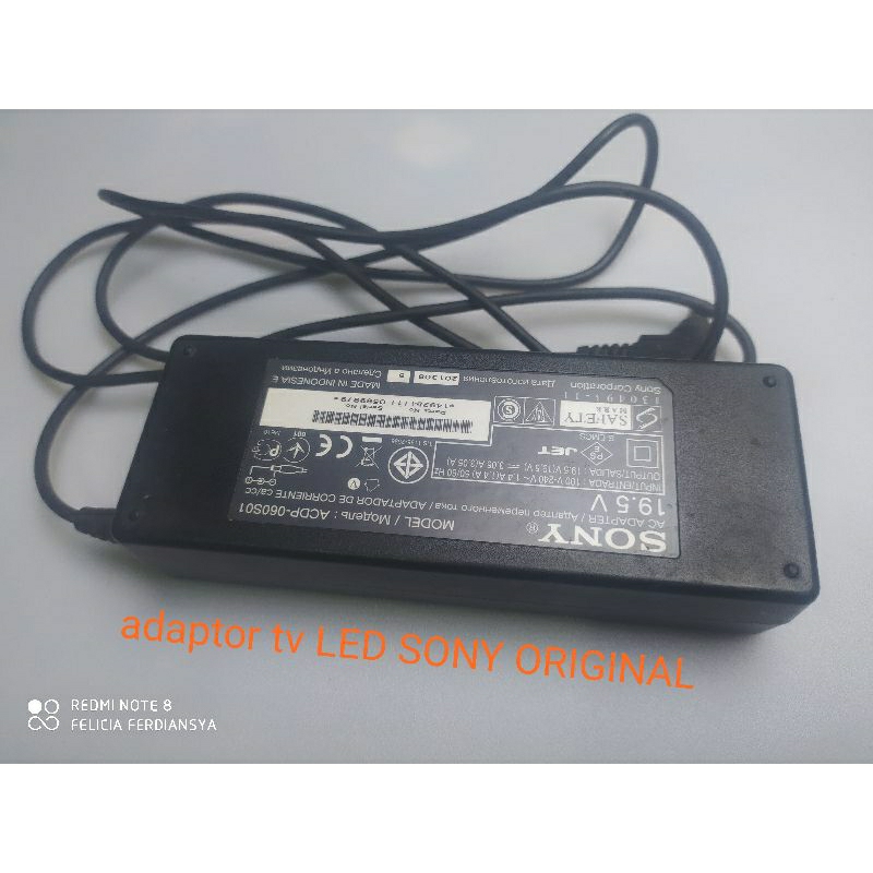 adaptor TV LED SONY ORIGINAL 19.5V