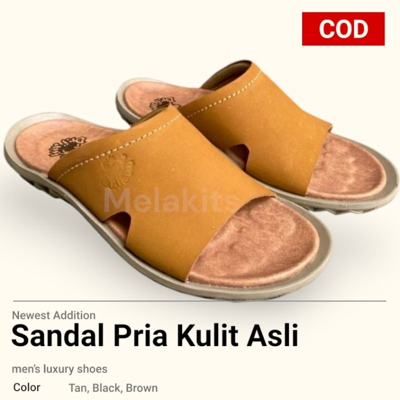 Sandal Kulit Pria Original Sandal Slide Pria
