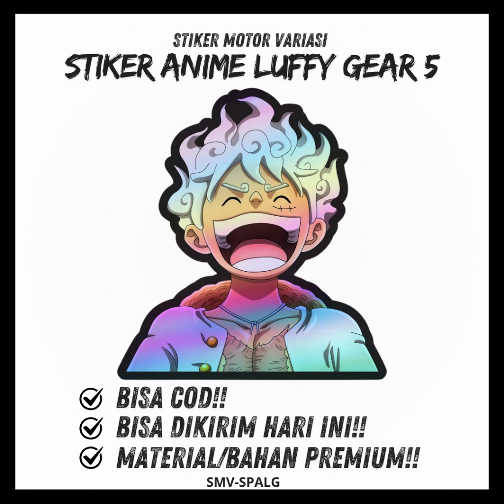 

STIKER LUFFY GEAR 5 STICKER ANIME LUFFY ONE PIECE ANTI AIR WATERPROOF STICKER MONKEY D LUFFY GEAT 5