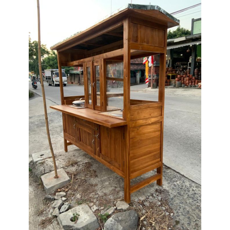 Gerobak Mie ayam dan bakso kayu jati