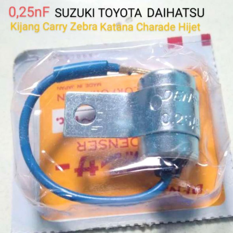 CONDENSOR DELCO - KONDENSOR PLATINA  - CONDENSATOR / DELCO CAPASITOR SUZUKI TOYOTA DAIHATSU 0,25nF -