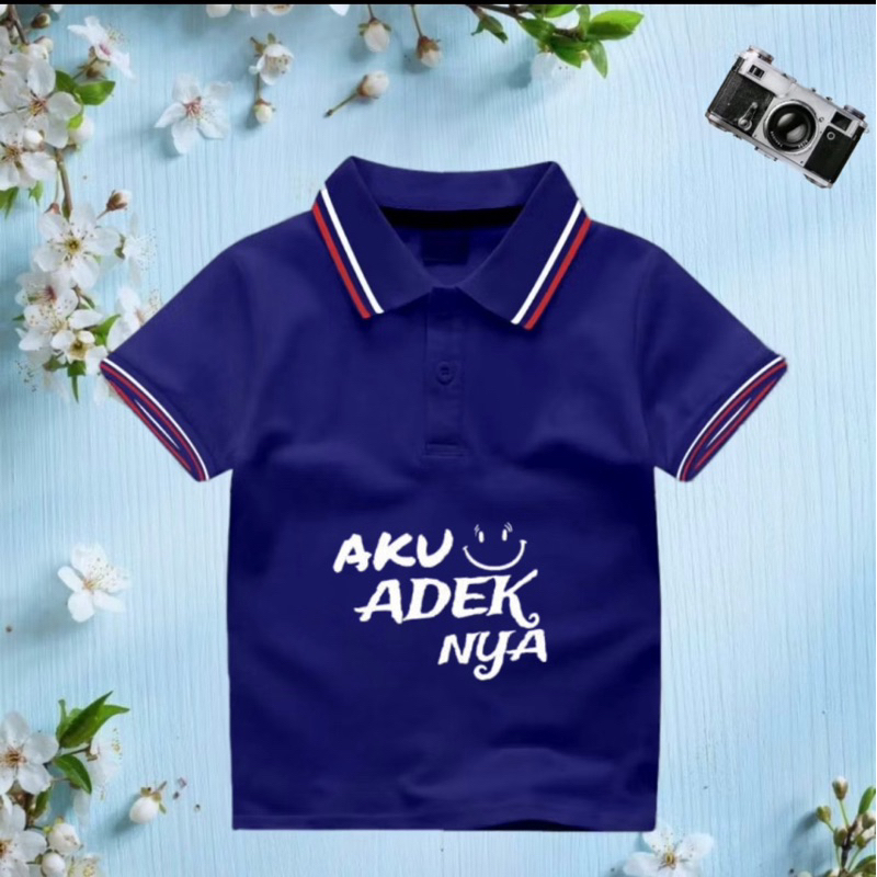 Wangki Polo Anak Anak logo AKU ADEK NYA kaos Wangki Polo berkualitas bahan adem tebal atasan Wangki 