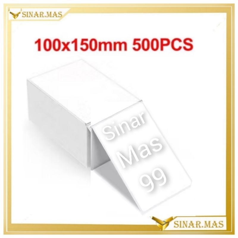 

label thermal 100 x 150 isi 500 lembar model lipat sticker receipt printer barcode xprinter