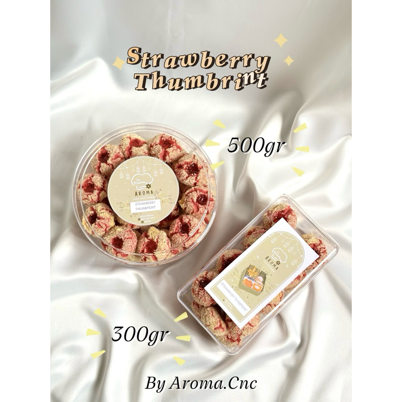 

Kue Kering Lebaran THUMBRINT STRAWBERRY By Aroma.cnc