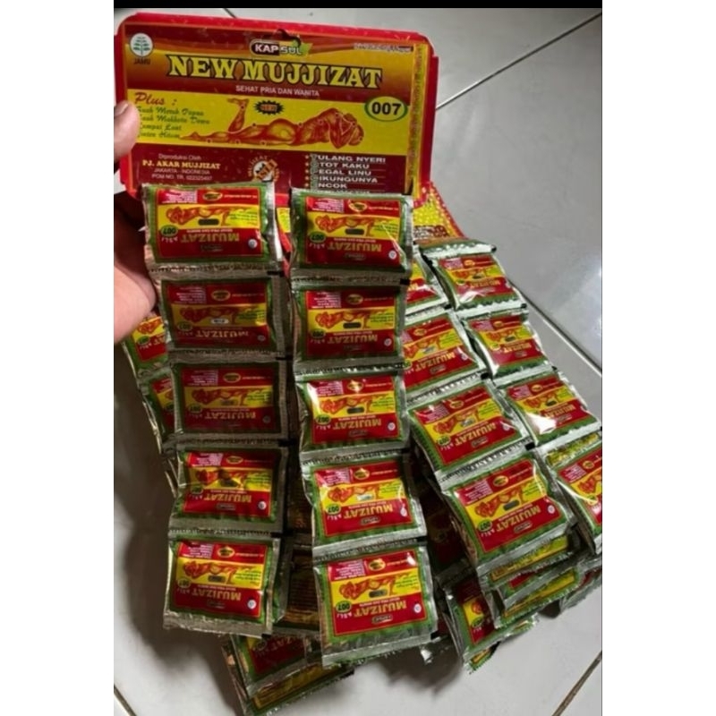 Bisa COD "New Mujizat" 1 Papan/hanger isi 20 sachet 007 di jamin Berkhasiat