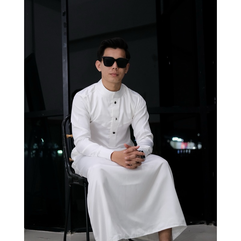 JUBAH THOBE SIRWAL PUTIH