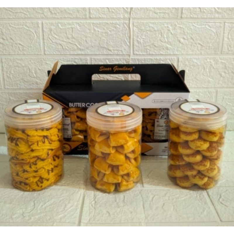 

kue lebaran premium paket hampers isi 3 (nastar, palm sugar, siblings)murah meriah