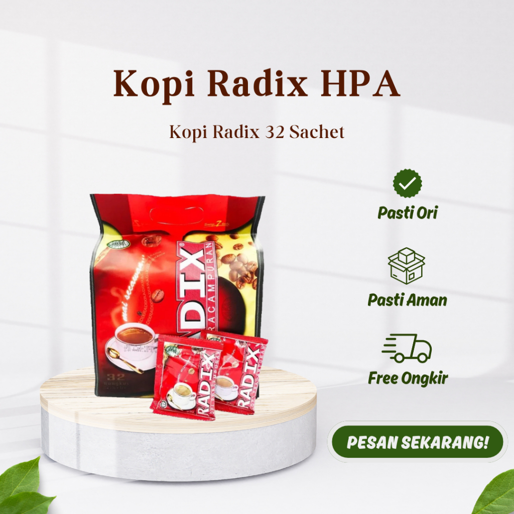 

Kopi Radix HPA 32 Sachet Original - Rdx Malaysia Premix Coffee