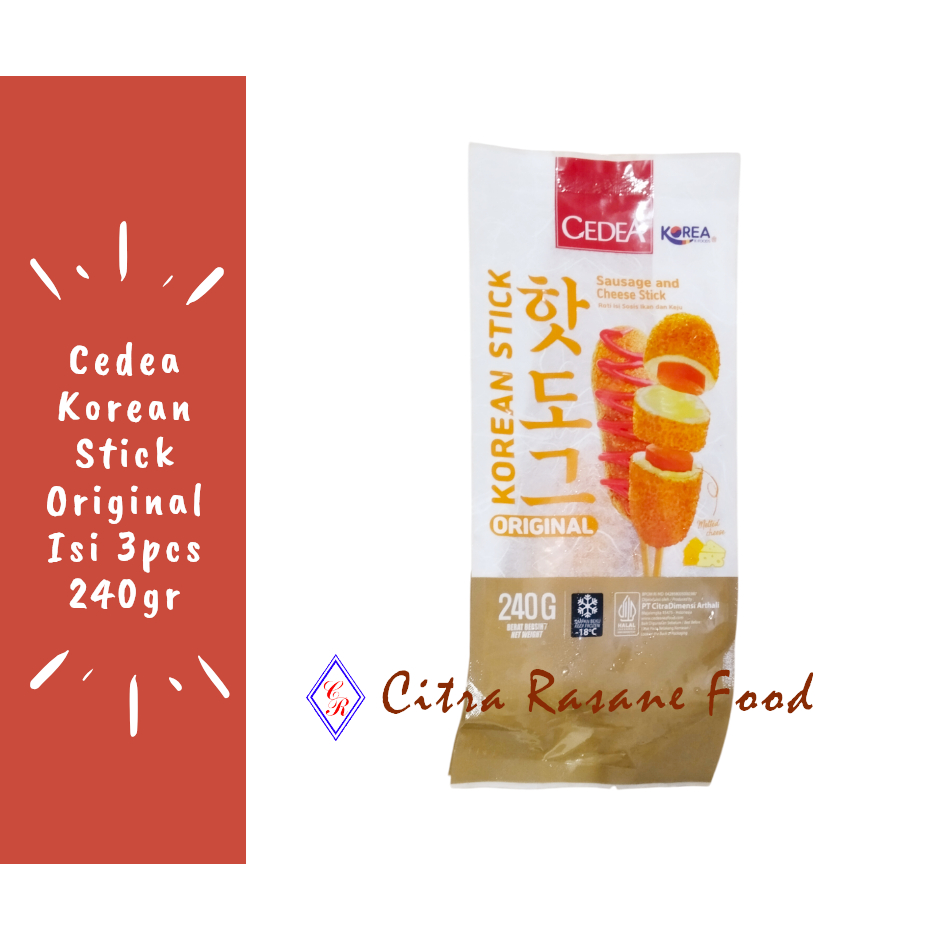 

Cedea Korean Stick Original Isi 3pcs 300gr Corndog Corn Dog