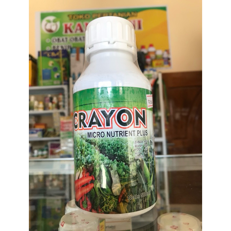 Pupuk mikro CRAYON 500ml ZNSO4 45% Boron 20% P2O5 2,1% K2O 1,1%