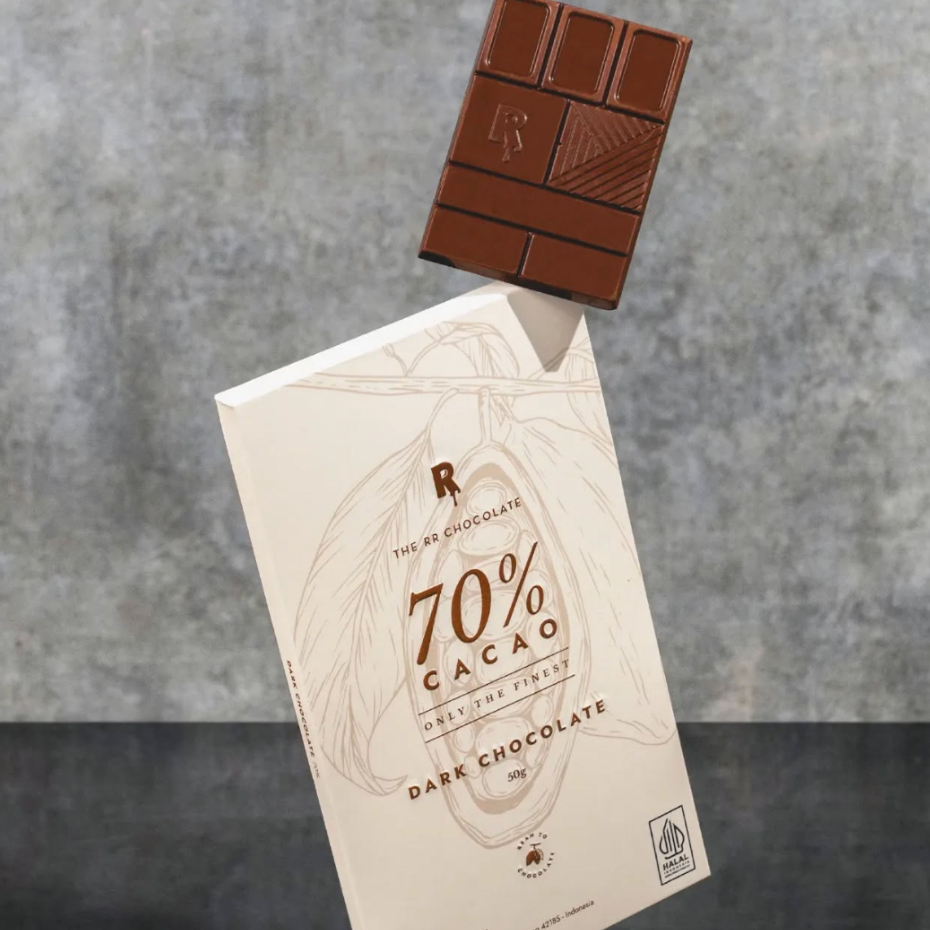 

The RR Chocolate - Chocolate Bar - 70% Dark Chocolate - Cokelat Batang