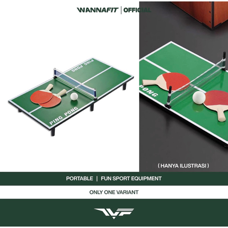 meja pingpong mini wannafit || mini pingpong table wannafit meja pingpong mini portable ping pong pi