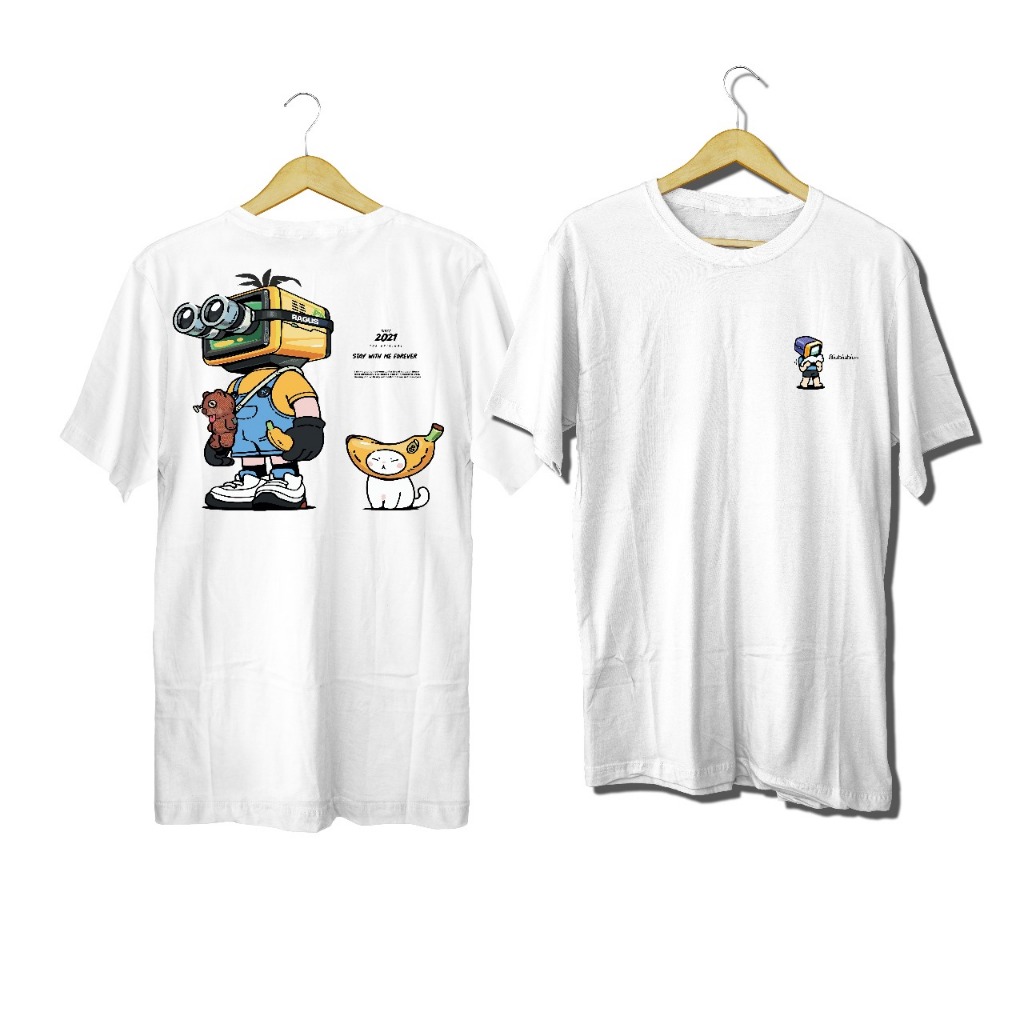 Kaos Distro Robot Minion Baju Dewasa Pria Wanita Ready