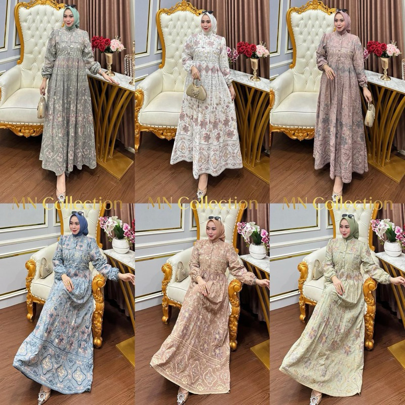 gamis katun bordir by MN collection