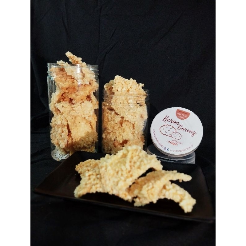 

Camilan Keripik Jajan Kerupuk / Keron Goreng toples bulat 750 ml