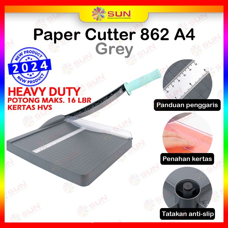 

Paper Cutter A4 / A4+ ( Alat Potong / Mesin Pemotong Kertas HVS, Sticker, Dos, PVC ID Card, Yellow