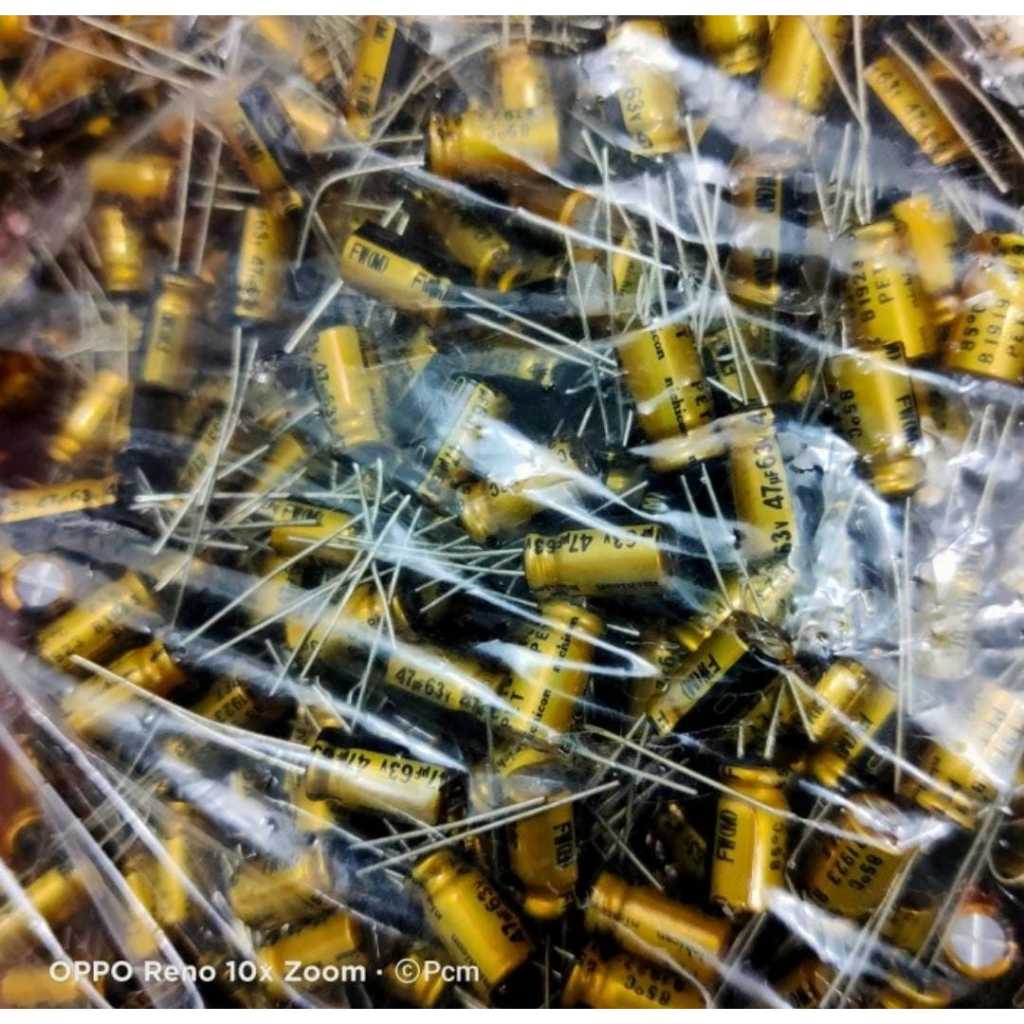 RD0937 elco elko 47uf 47 uf 63v 63volt 63 v volt nichicon fw asli by PCM LTC GLODOK