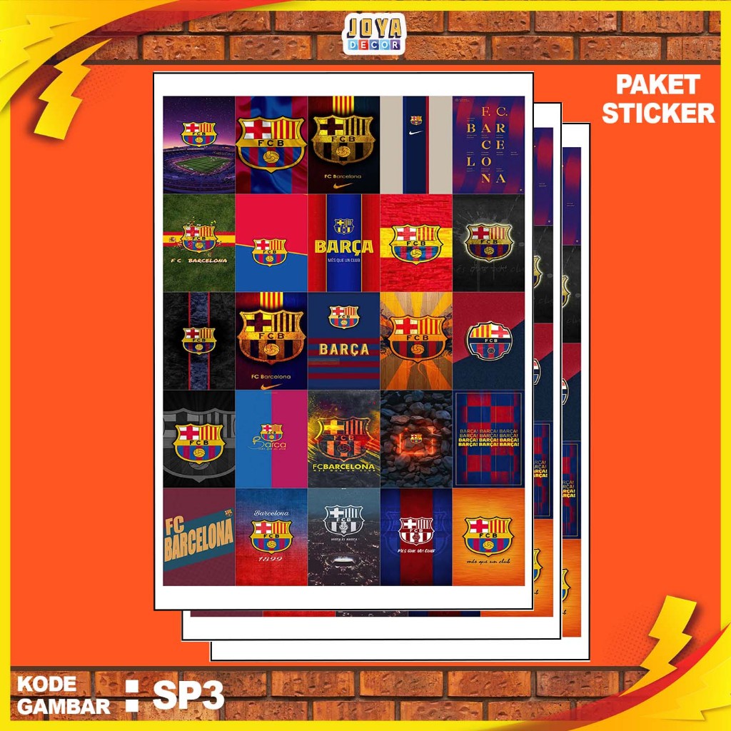 

STICKER BARCELONA / STICKER FC BARCELONA / PAKET STICKER BARCELONA PER 25 PCS / KODE GAMBAR SP3